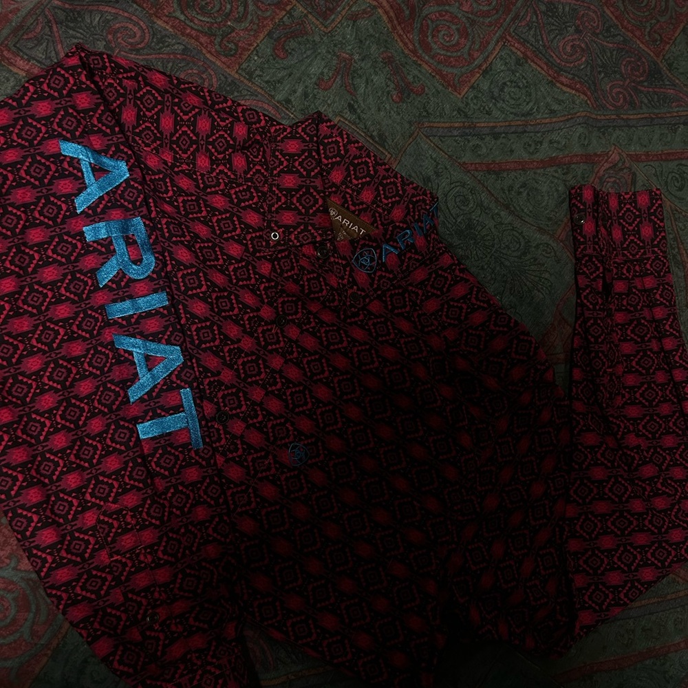 Ariat Red and Black Patterned Leggings